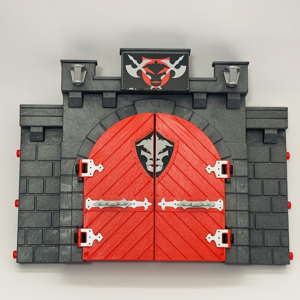 Playmobil Castle Gates Door Wall Dark Gray Red Replacement Add-on Part Piece